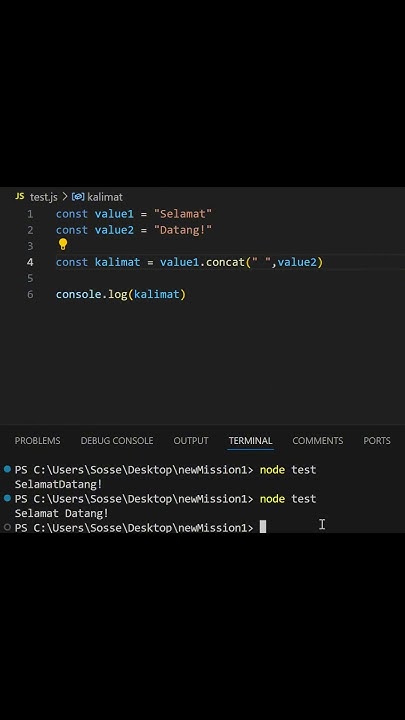 Metode .concat() String #javascript - Menggabungkan string lain #coding ... image.