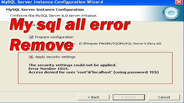 MySQL installation error solve