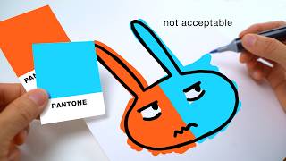 What can I draw with 2 colors? Pantone Art Challenge