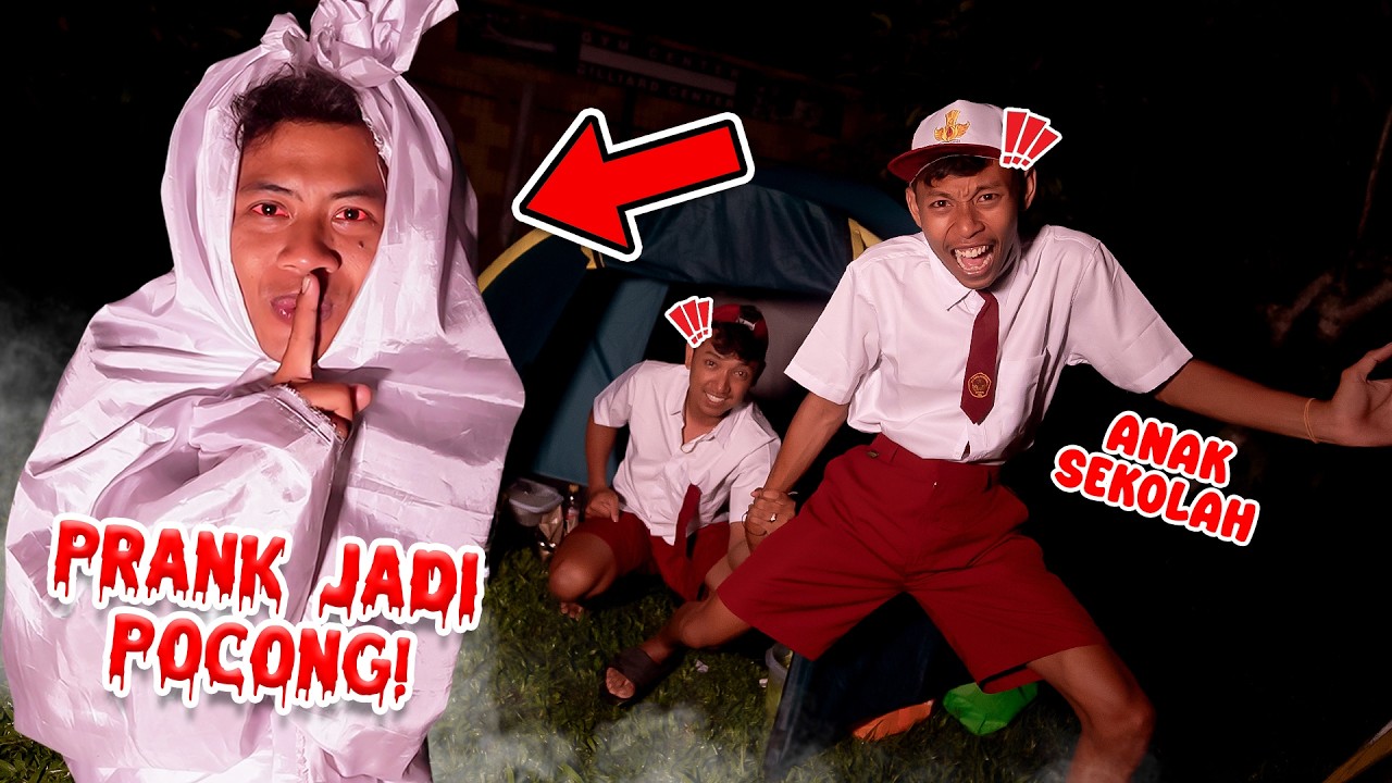 PRANK JADI POCONG TEPAT JAM 12 MALAM!! SEMUANYA LANGSUNG KABUR!! 🤣