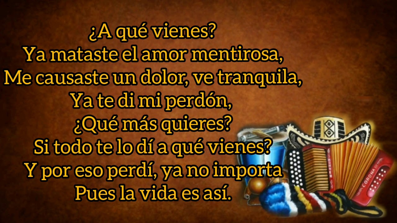 A Qu Vienes Mentirosa Hebert Vargas Y John Lozano con Letra By