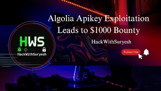 Algolia apikey exploitation leads to $1000 Bounty #bounty #bug #bugbounty #algolia #api #hacker