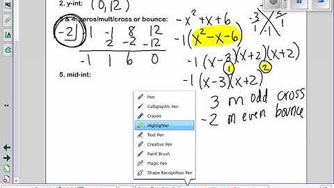 3 4 Graphing Polynomials in Standard Form VIDEO