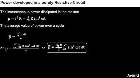 3. 12P07.1 CV3 Power developed in a Purely Resistive Circuit