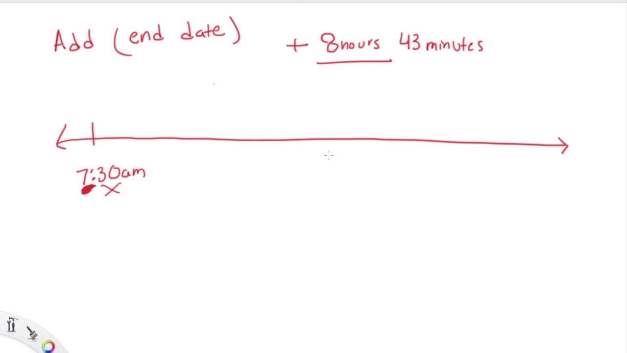 Adding Time on a numberline - YouTube