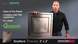 ProLITE Stratford 2x2 Ceiling Tile - Pewter