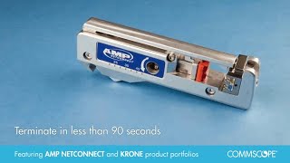 Amp Twist 7As Sl Jack Quick Shielded Termination With Sftp Cat7A Cable