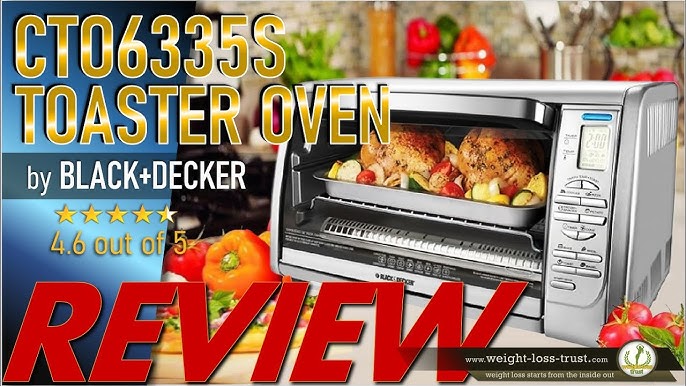 BLACK+DECKER Countertop Convection Toaster Oven, Silver, CTO6335S