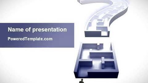 Labyrinth Question Mark PowerPoint Template by PoweredTemplate.com