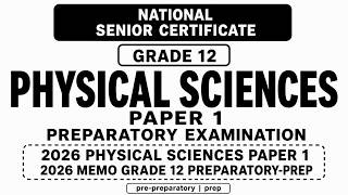PHYSICAL SCIENCES paper1 grade 12 2026 memo preparatory prep Thundereduc p.1 september exam tria