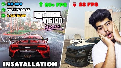 GTA V ✅Best Graphics Mod of 2024 for low end pc | with No FPS drop |