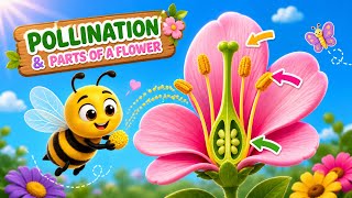 Pollination | Parts of a Flower | Class 5 Science