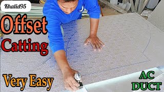 Simple Offset Duct Cutting Easy Way Also Duct Joint जोडना ना भी देखे |Khalid95