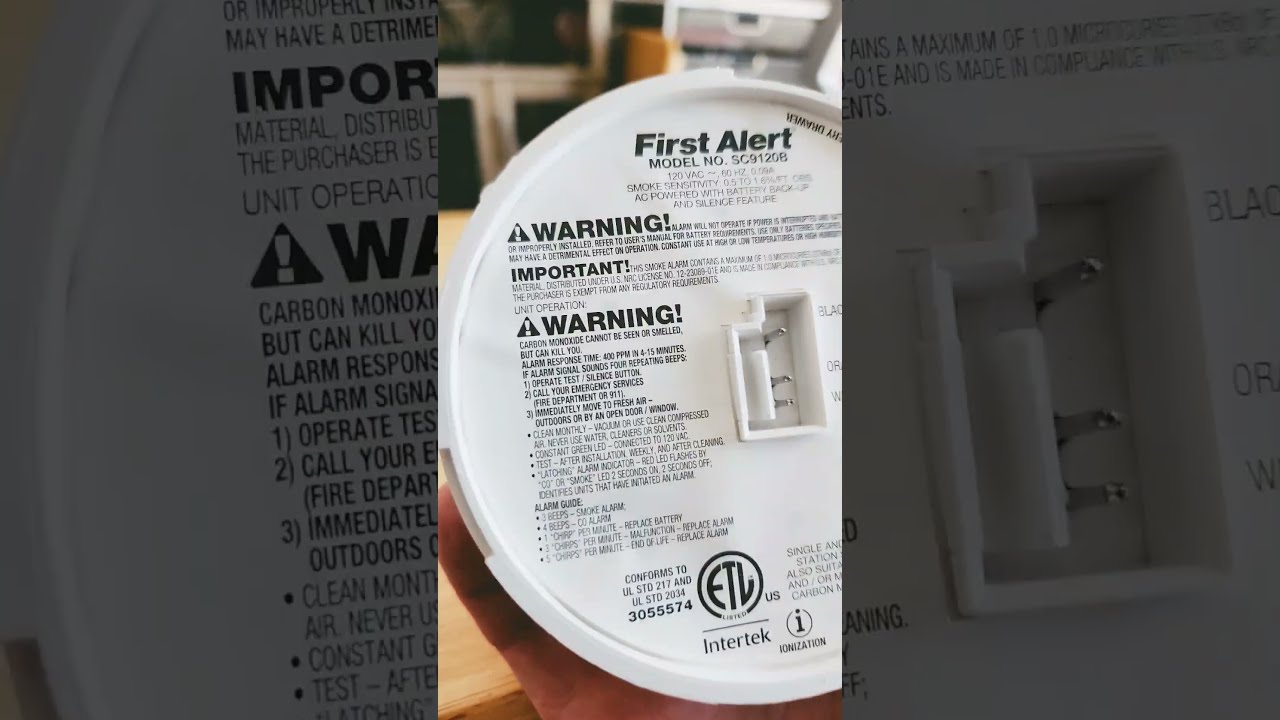 First Alert Smoke CO Detector 3 Chirp Malfunction