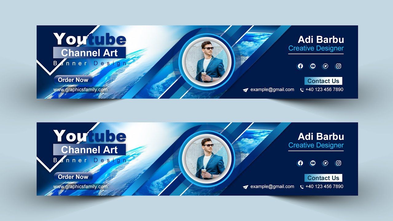 YouTube Channel Art Design Tutorial from A to Z - YouTube