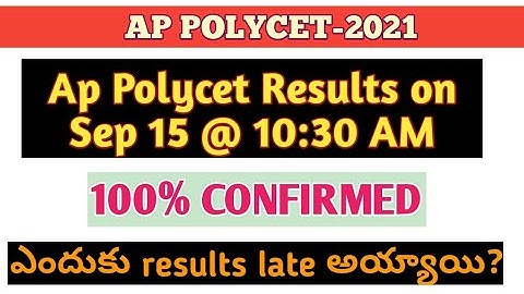 Ap polycet 2021 results date Confirmed | Dug out your brain