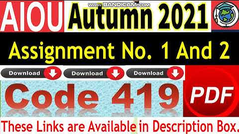 AIOU Code 419 Solved Assignment No.1 & 2 Autumn 2021 || Subject: Education || Level: Bachelor/BA