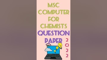 MDU MSC 2022 ~ 1st sem || Computer For Chemists||Questions Paper 2022 || MDU Questions Paper