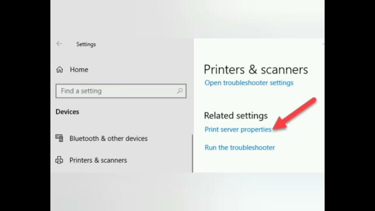 how To Remove Or Uninstall Printer Drivers In Windows From Print Server Properties YouTube