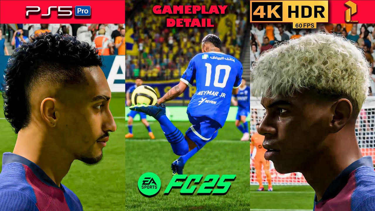 FC 25 PS5 4K HDR Gameplay Details 🔥 Real Faces, New Goal Celebrations & Next-Gen Animations 