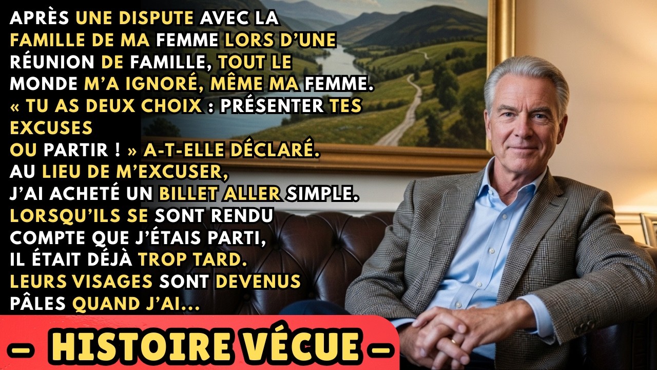 Le dimanche où tout a basculé, j'étais assis au bout de la table des Fontaines, trente-deux personnes autour de moi, et pourtant je n'avais jamais été aussi seul. Camille, ma femme depuis sept...