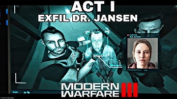 Modern Warfare III Zombies ACT I Final Mission (solo/no commentary) Exfil Dr. Jansen