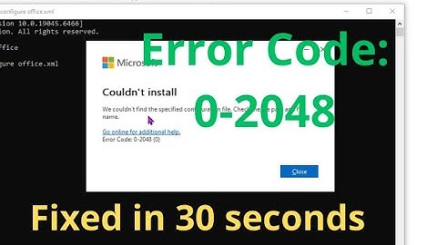 Fix Error Code 2048 (0) ✅ Couldn
