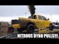 CUMMINS SPRAYING NITROUS ON THE DYNO FOR THE FIRST TIME!!! BIG HP NUMBERS!!!