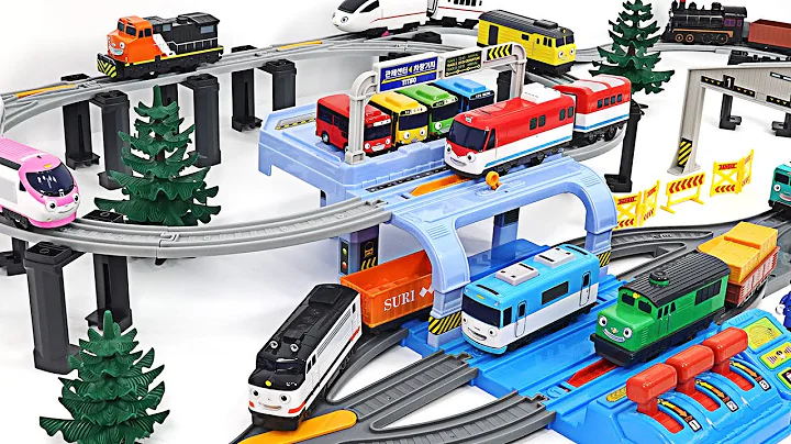 Titipo Vehicle base play set! Tayo, let's get along with all our train friends! | PinkyPopTOY