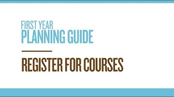 First Year Planning Guide - Register