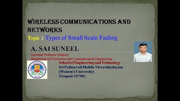 UNIT-3 :: WCN :: Types of Small Scale Fading