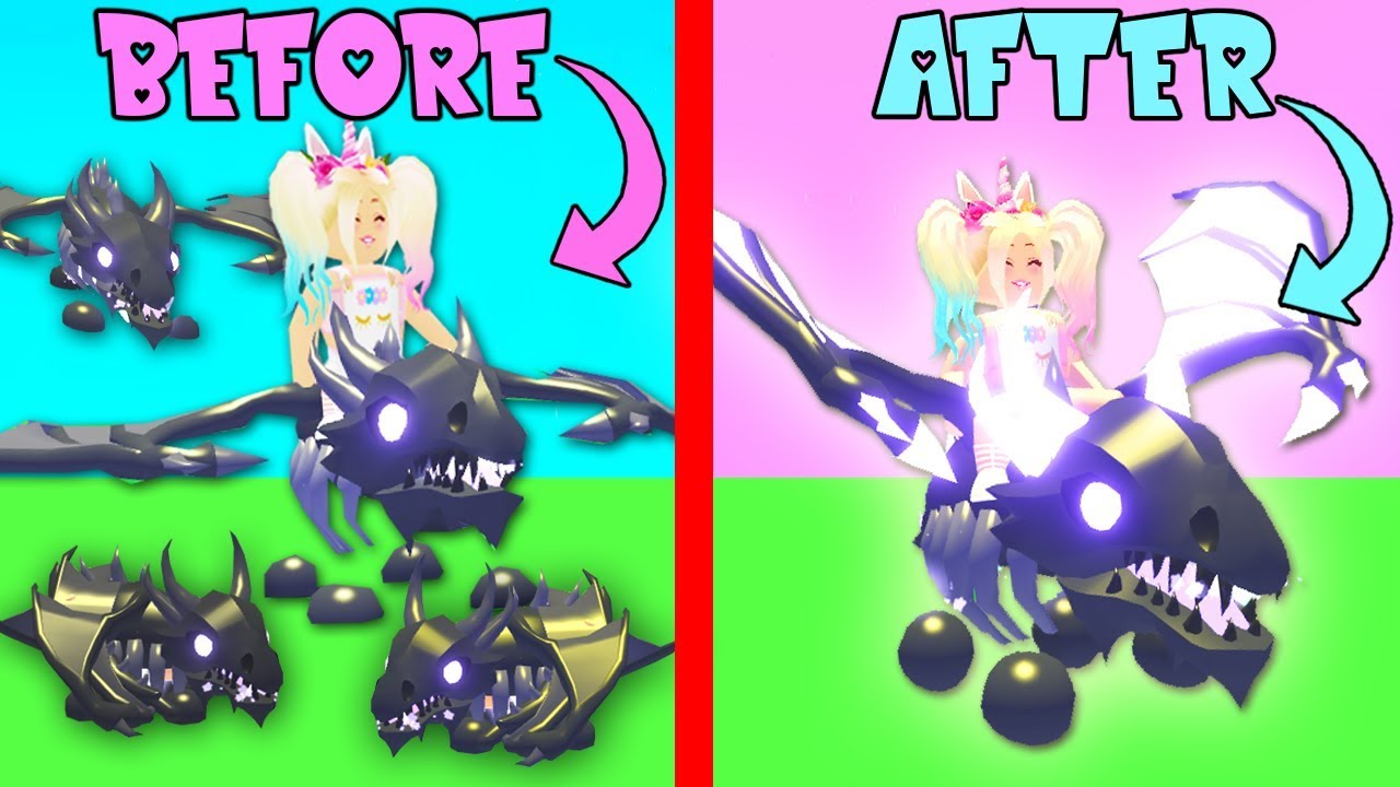 Roblox Adopt Me Neon Shadow Dragon For Sale