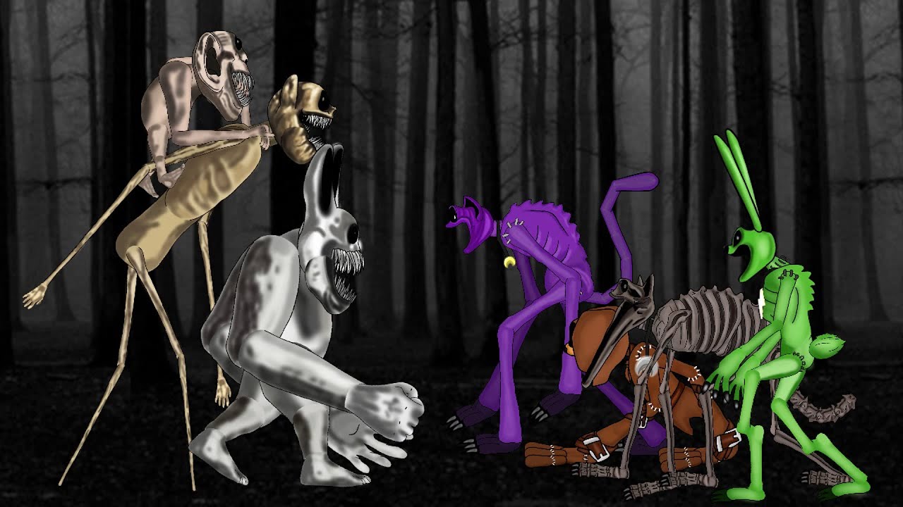 Zoonomaly Monster Bear, Monster Monkeys, Monster Rabbit VS CatNap, Hoppy Hopschotch, Dog Day