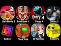Dark Riddle 2, Death park 1, Poppy 4, Granny 3, Roblox, Tung Tung School, Mr Yummy's, Splanki's
