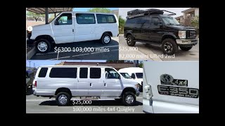 Buying a Ford ESeries Econoline Van What not to buy | Lifted 2wd vs 4wd Gas or diesel 7.3 vs 6.0