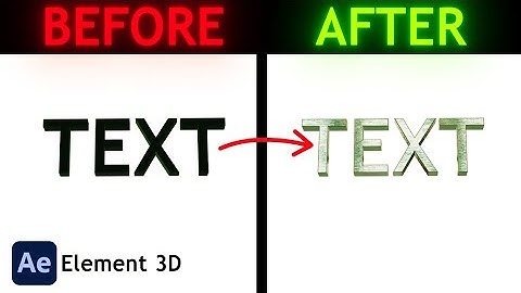 After Effect - Element 3D Black Text Problem Fix - After Effect Tutorial (2 Method)