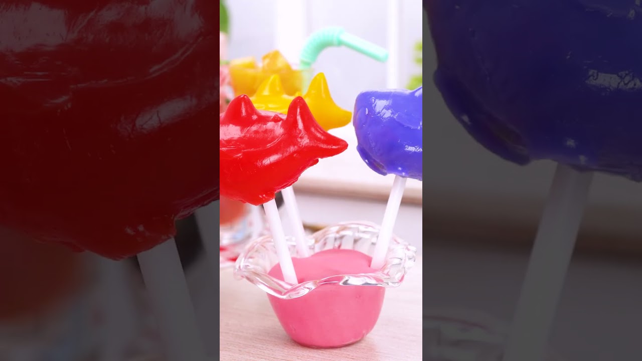 Mini Rainbow Shark Jelly 🌈  Satisfying ASMR | Mini Cake #shorts #asmr #miniature #minicake