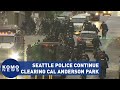 Seattle police continue clearing out Cal Anderson Park after illegal homeless camp sweep