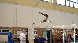 High Bar - Tkatchev Stoop on and Stoop off and tap from Giant