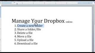 Dropbox Tutorial Part 1