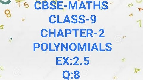 CBSE-MATHS| CLASS-9| CHAPTER-2| POLYNOMIALS| EX:2.5|Q:8 |in Malayalam|MJ ACADEMY|