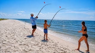 We Tossed LIVE Croakers into the Surf... And It Got CRAZY! (Catch & Cook)