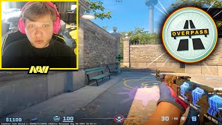 S1MPLE PLAYS HIS FIRST GAME ON THE NEW OVERPASS IN CS2!!