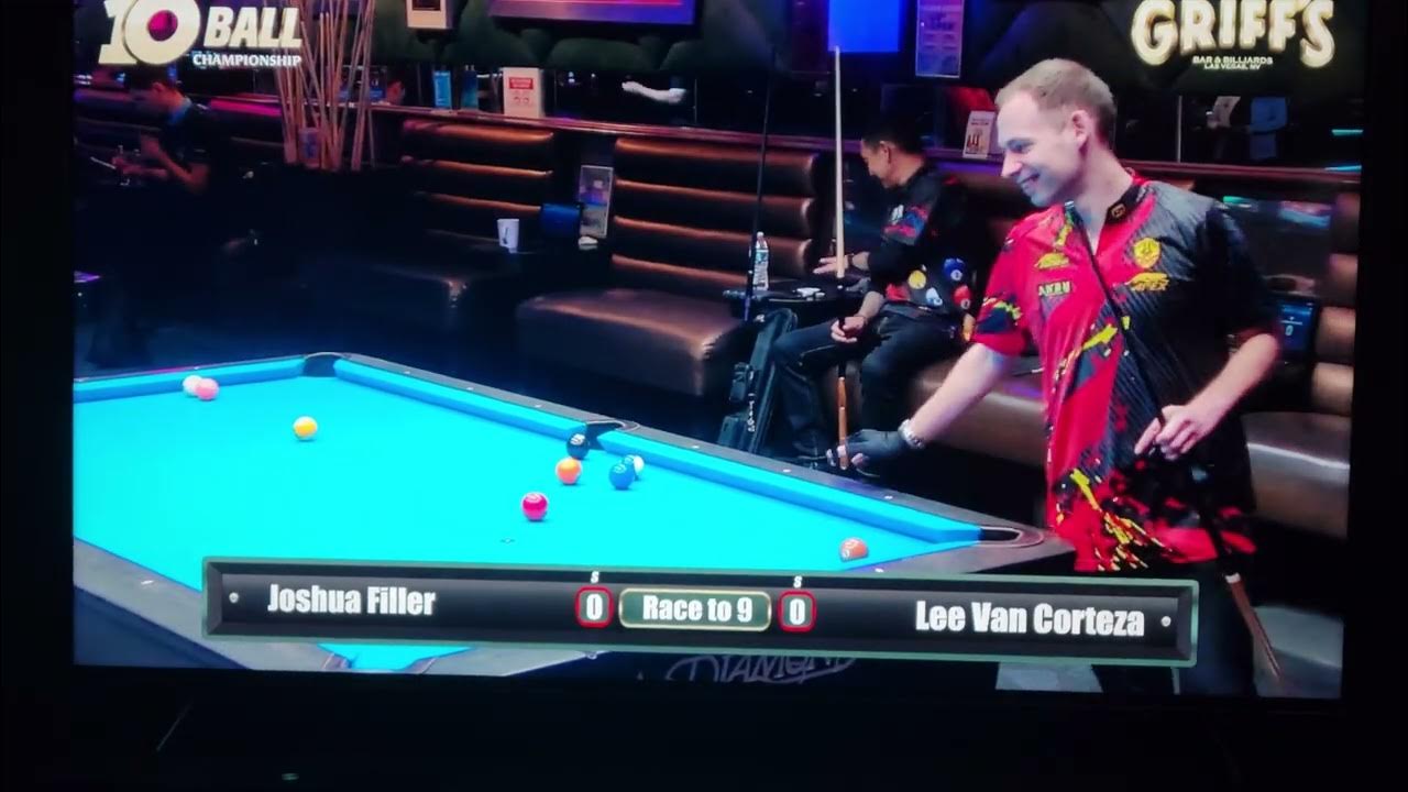 Josh Filler vs Lee Van Corteza 2025 US Open 10 Ball sick safety and