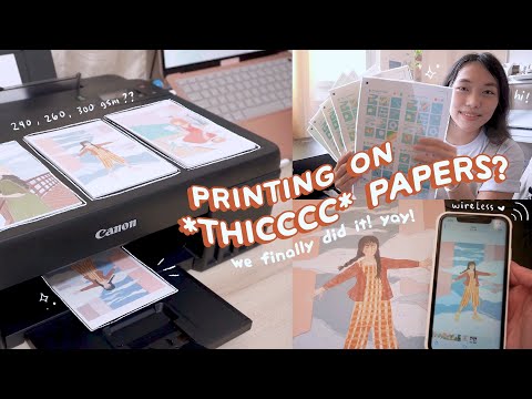 Studio vlog 🖨 making art prints on thick papers! Using Canon PIXMA G570 for art & sticker