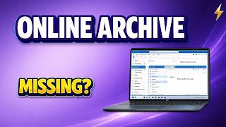 Outlook Online Archive Missing Check License, Admin & Outlook