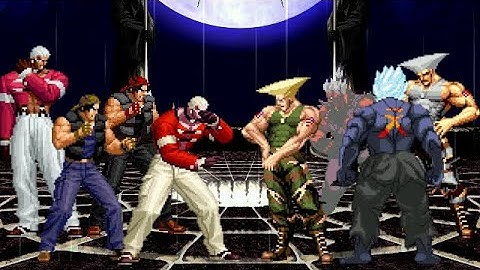 [KOF Mugen] Memorial | Ralf & Yashiro Team vs Guile & Gouki Team [ 4vs4 ]