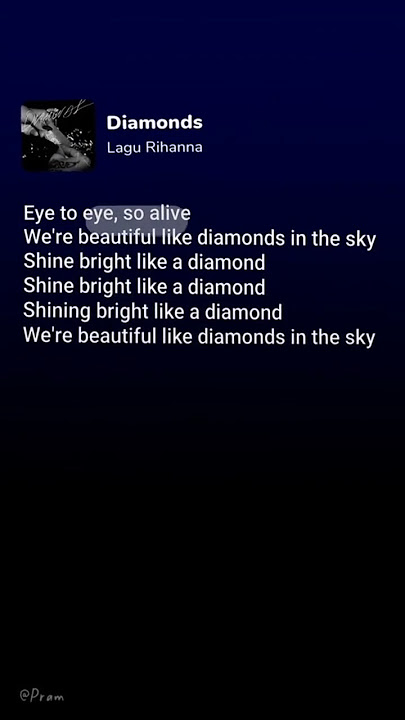 Lirik lagu 'DIAMONDS IN THE SKY'