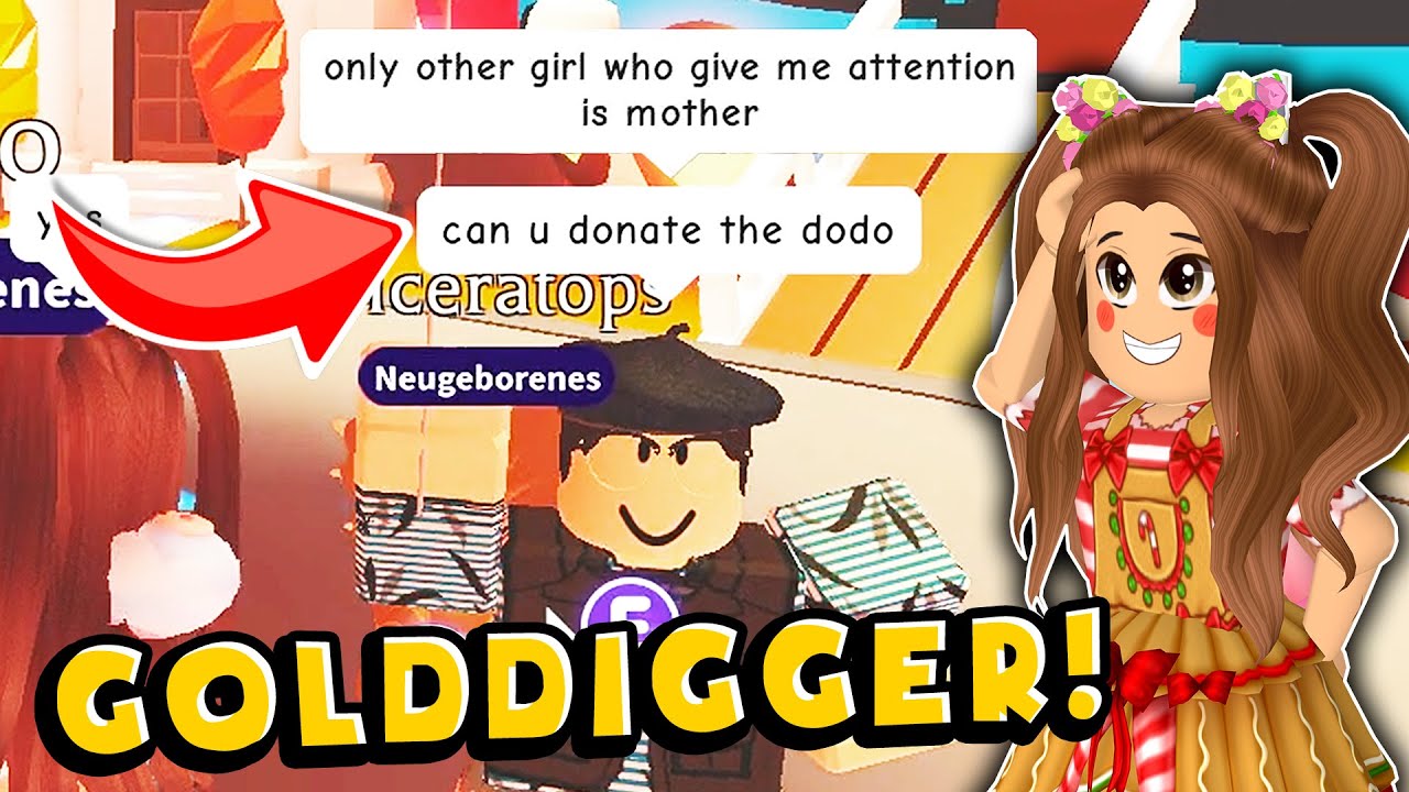 I Found The Funniest Golddigger In All Of Roblox Adopt Me Youtube - keisyo roblox adopt me
