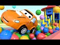 Строительная Бригада - Бассейн с шариками - Автомобильный Город 🚧 детский мультфильм